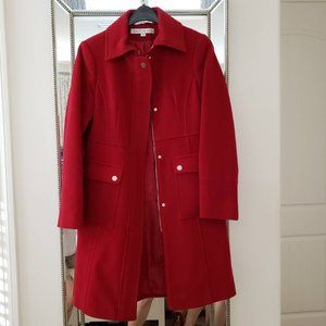 Larry Levine Red Wool Coat
